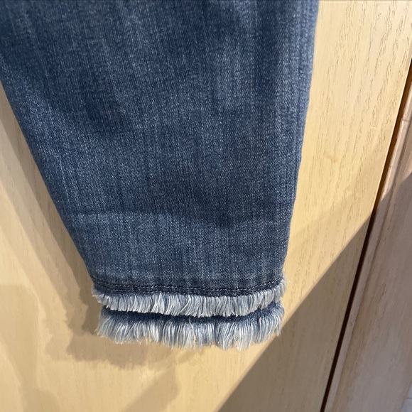 LOFT modern skinny jeans, cute, fringe, bottom - Picture 3 of 5
